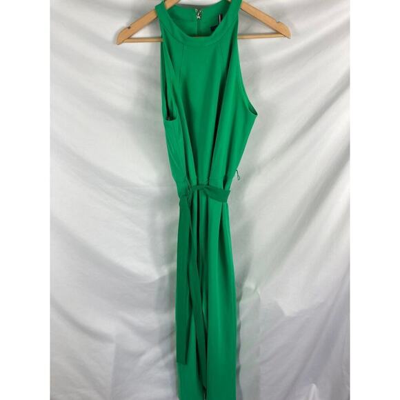 Tommy Hilfiger Green High Neck Sleeveless Tie Waist Jumpsuit Size 10 - Picture 1 of 7